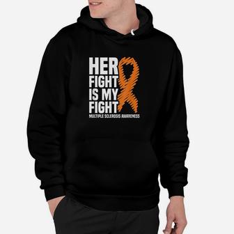 Her Fight My Fight Ms Multiple Sclerosis Awareness Hoodie | Crazezy