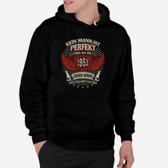 Herren Hoodie Jahrgang 1953 Perfekt Nähe, Geburtstags-Hoodie mit Flügeln - Seseable