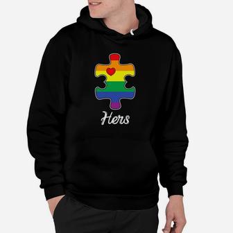 Hers Missing Piece Valentine Gift Happy Valentines Day Hoodie - Seseable