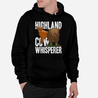 Highland Cow Whisperer Scottish Farm Animal Highland Cow Hoodie | Crazezy UK