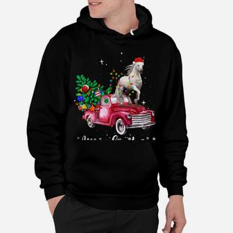 Horse Riding Red Truck Xmas Merry Christmas Hoodie | Crazezy CA
