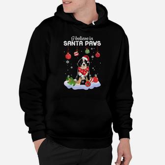 I Believe In Santa Paws Bernese Mountain Gift Hoodie - Monsterry