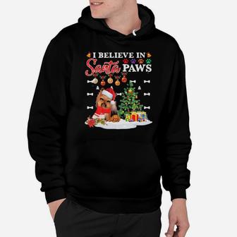 I Believe In Santa Paws Yorkie Gifts Dogs Gifts Cute Hoodie - Monsterry AU