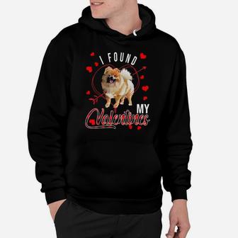 I Found My Valentines Red Plaid Pomeranian Dog Hoodie - Monsterry CA