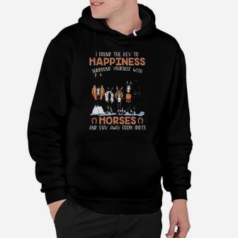 I Found The Key To Happiness Surround Yourself With Horses And Stay Away From Idiots Hoodie - Monsterry DE