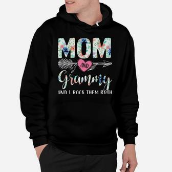 I Have Two Titles Mom And Grammy Floral Decor Flower Nana Sweatshirt Hoodie | Crazezy