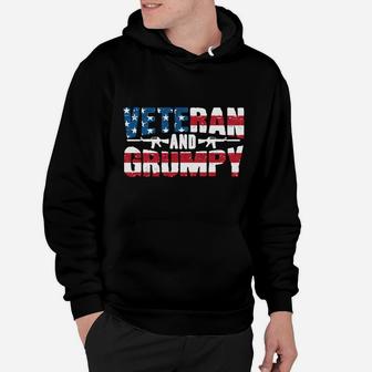 I Have Two Titles Veteran And Grumpy And I Rock Them Both Hoodie | Crazezy