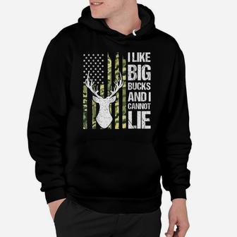 I Like Big Bucks And I Cannot Lie Deer Hunting Usa Flag Hoodie | Crazezy CA