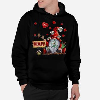 I Love Being A Memaw - Gnome Daisy Heart Hoodie | Crazezy UK