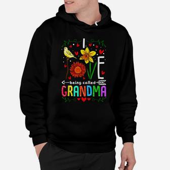 I Love Being Called Grandma Mimi Nana Gigi Lover Flower Hoodie | Crazezy CA