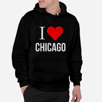 I Love Chicago Red Heart Hoodie - Thegiftio UK