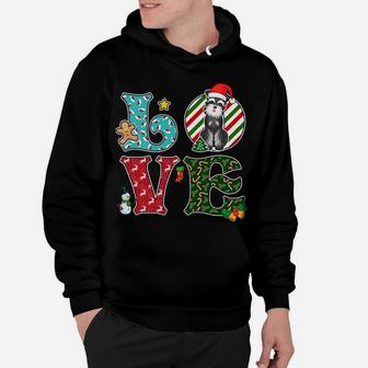 I Love Dog Schnauzer Christmas Sweatshirt Hoodie | Crazezy CA