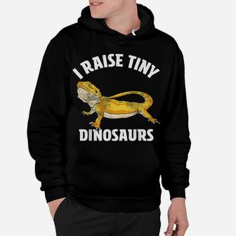 I Raise Tiny Dinosaurs Bearded Dragon Mom Dad Kids Gift Hoodie | Crazezy UK