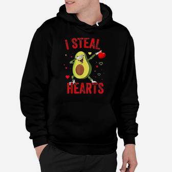 I Steal Hearts Valentines Day Dabbing Avocado Hoodie - Monsterry AU