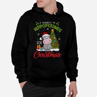 I Want A Hippopotamus For Christmas Xmas Hippo For Kid Women Hoodie | Crazezy DE