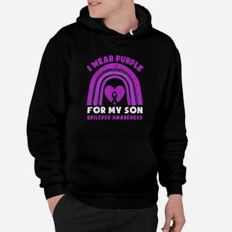 I Wear Purple For My Son Hoodie | Crazezy