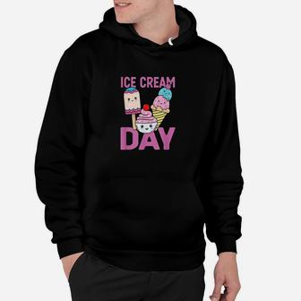 Ice Cream Day Kawaii Ice Cream Lover Gift Ice Pop Gelato Hoodie | Crazezy