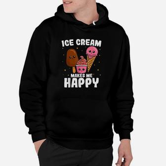 Ice Cream Makes Me Happy Hoodie | Crazezy DE