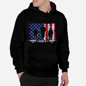 I'm A Dad Papa And A Veteran For Dad Father's Day Hoodie | Crazezy