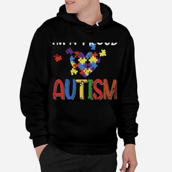 I'm A Proud Autism Auntie Autism Awareness Costume Heart Hoodie | Crazezy