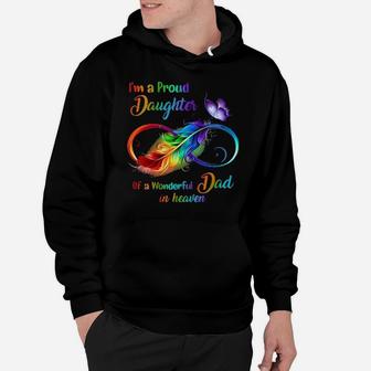 Im A Proud Daughter Of A Wonderful Dad In Heaven Hoodie - Monsterry