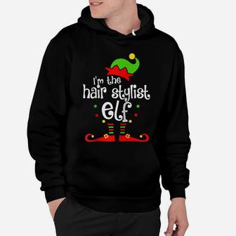 I'm The Hair Stylist Elf Xmas Family Friend Christmas Gift Raglan Baseball Tee Hoodie | Crazezy CA