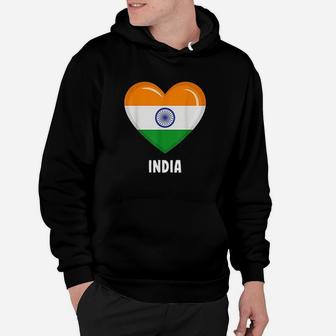 India Flag I Love India Hoodie - Thegiftio UK