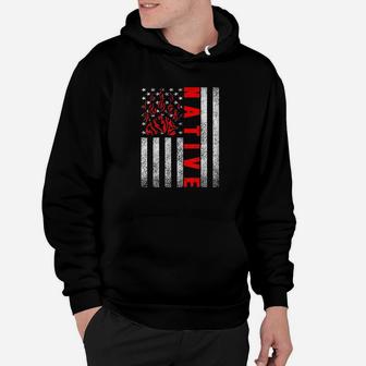 Indigenous Peoples Day Indian Native American Flag Bear Paw Hoodie | Crazezy