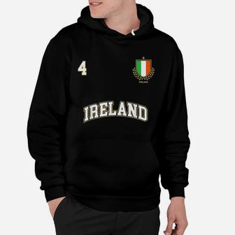 Ireland Team Sports Number 4 Soccer Irish Flag Shirt Hoodie - Monsterry UK