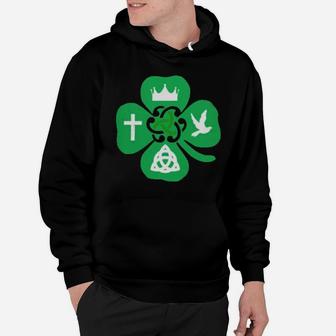 Irish Celtic Father Son And Holy Spirit Shamrock Hoodie - Monsterry