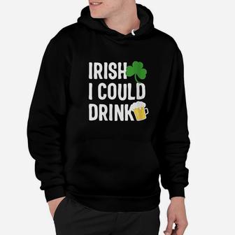 Irish I Could Drink St Patricks Day Pregnancy Announcement Hoodie - Thegiftio UK