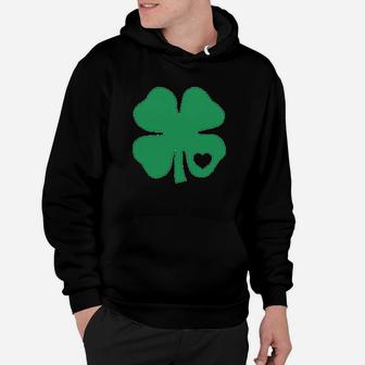 Irish Shamrock Green Clover Heart Hoodie | Crazezy DE