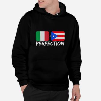 Italian Plus Puerto Rican Perfection Heritage Gift Hoodie | Crazezy