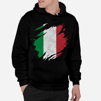 Italy Flag Italian Pride Vintage Italia Hoodie | Crazezy