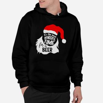 It's The Most Wonderful Time For A Beer Santa Hoodie - Monsterry DE