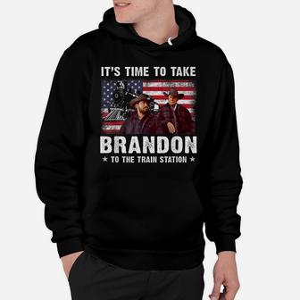 Its Time To Take Brandon To The Train Station Retro Vintage Hoodie | Crazezy