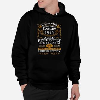 January 1945 76Th Birthday Gift 1945 Year Old For Men Women Hoodie | Crazezy