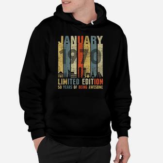 January 1970 Vintage Funny 50Th Birthday Gift Hoodie | Crazezy UK
