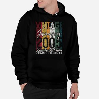 January 2005 16Th Birthday Gift 16 Years Old Vintage Retro Hoodie | Crazezy