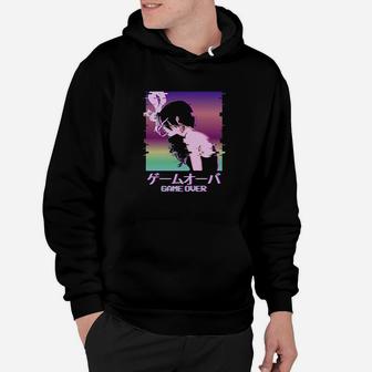 Japanese Sad Girl Game Over Indie Aesthetic Hoodie | Crazezy CA