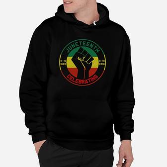 Juneteenth Celebrates Freedom Black African American Juneteenth Ancestors Black African American Flag Pride Hoodie - Thegiftio UK