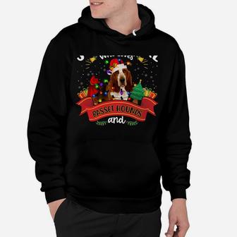 Just A Girl Who Loves Basset Hounds & Christmas Funny Xmas Sweatshirt Hoodie | Crazezy