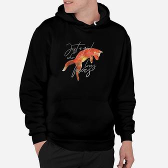 Just A Girl Who Loves Foxes Art Fox Women Gift Hoodie | Crazezy