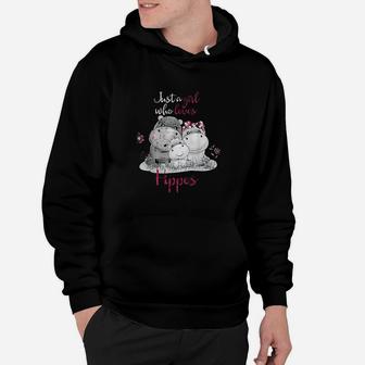 Just A Girl Who Loves Hippo Hoodie | Crazezy UK