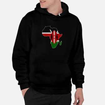 Kenyan Pride With Kenya Flag Clipped Inside Africa Map Hoodie | Crazezy