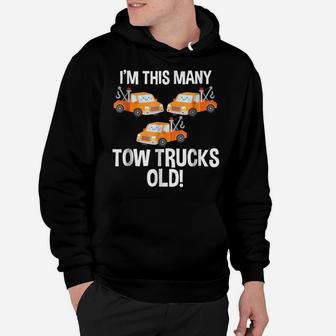 Kids 3Rd Birthday Cute Tow Truck Counting 123 Tee Toddlers Hoodie | Crazezy
