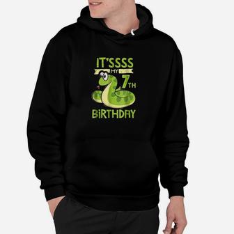 Kids 7Th Birthday Snake For 7 Yr Old Boys Girls Hoodie | Crazezy UK