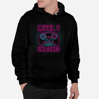 Kids 9 Year Old 9Th Video Gamer Gaming Birthday Party Boys Girls Hoodie | Crazezy DE