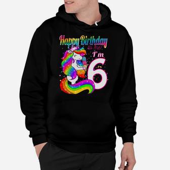 Kids Happy Birthday To Me I'm 6 Years Old Unicorn Party Theme Hoodie | Crazezy UK