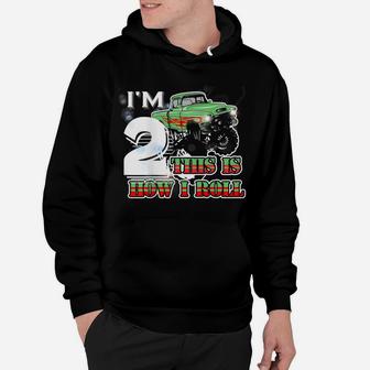 Kids I'm 2 Years Old This Is How I Roll Monster Trucks Hoodie | Crazezy CA
